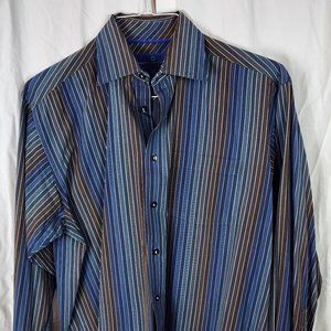 North Forty Four striped long sleeve dress shirt size Medium.